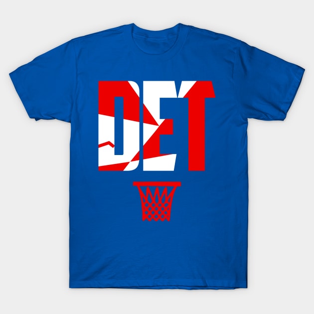 Throwback Detroit Basketball T-Shirt by funandgames